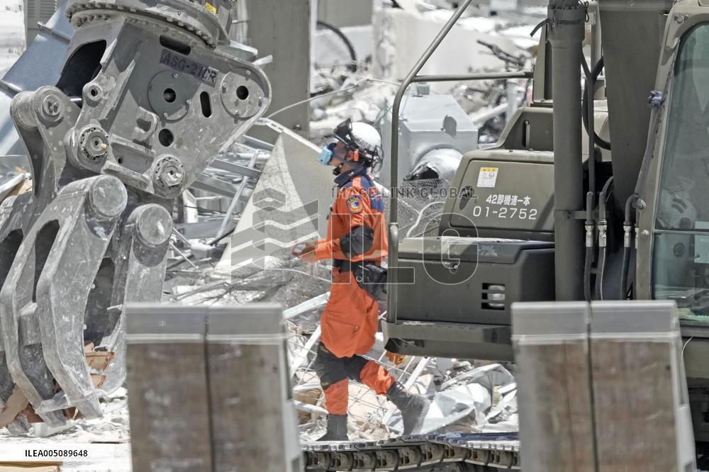 Aftermath of strong earthquake in Kumamoto