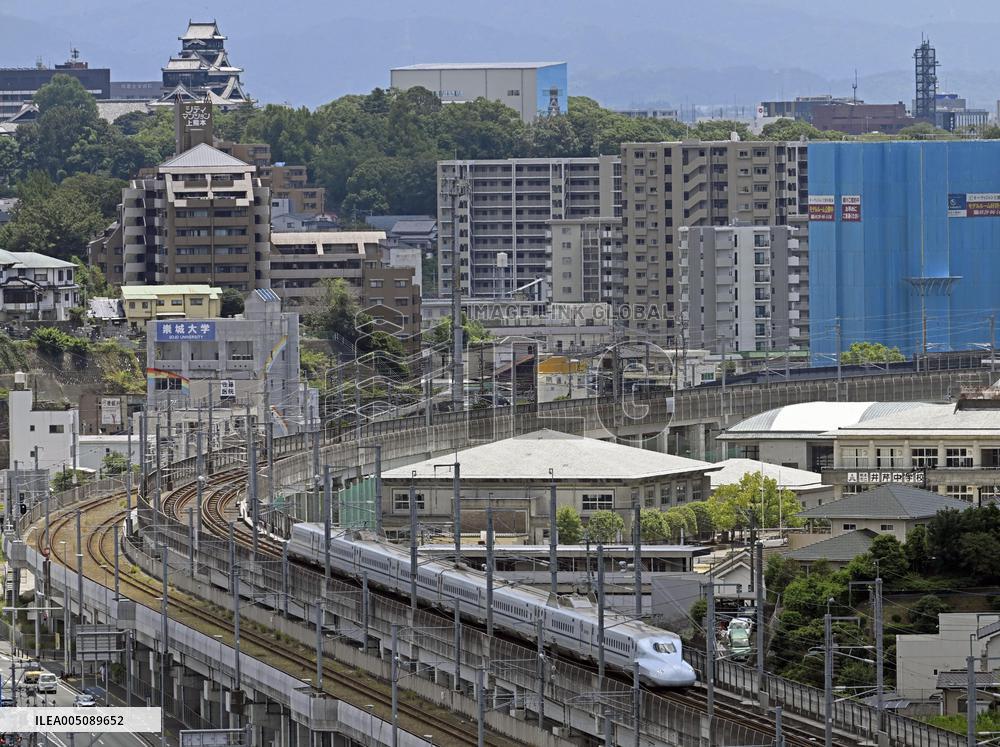 Aftermath of strong earthquake in Kumamoto
