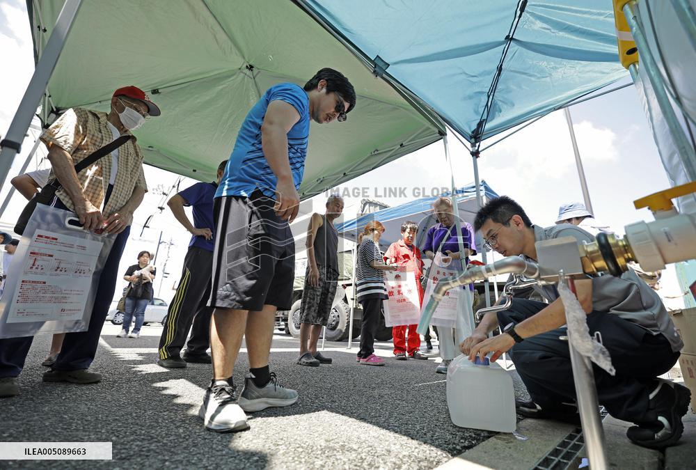 Aftermath of strong earthquake in Kumamoto