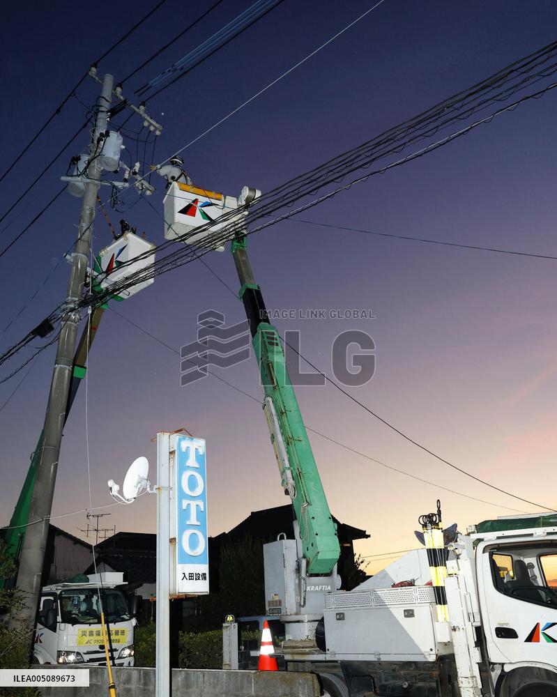 Aftermath of strong earthquake in Kumamoto