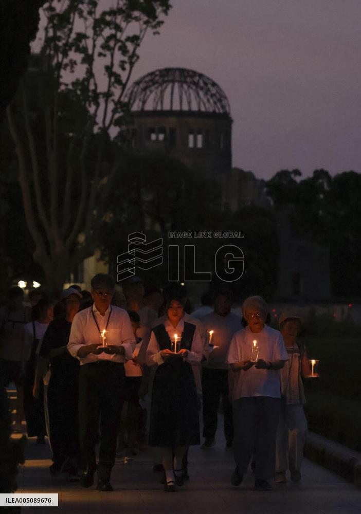 Candlelight memorial event in Hiroshima