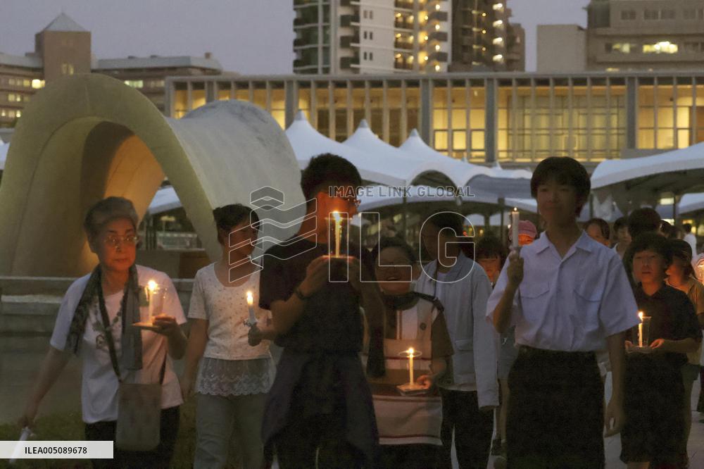 Candlelight memorial event in Hiroshima
