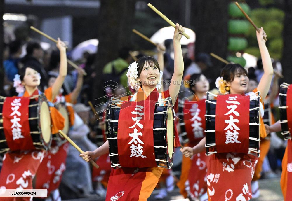 Traditional dance parade in northeastern Japan