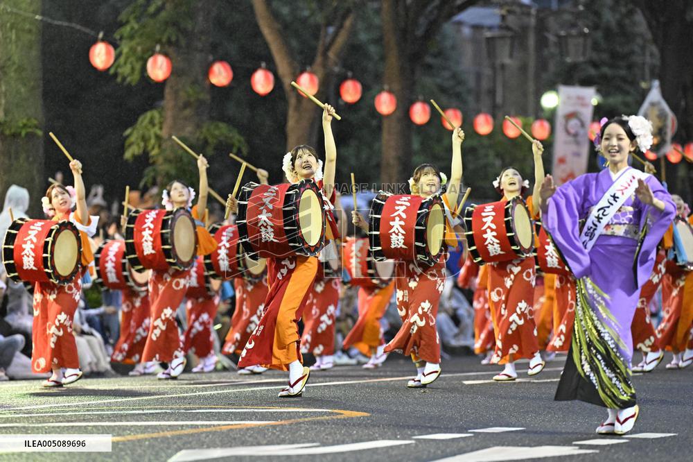 Traditional dance parade in northeastern Japan