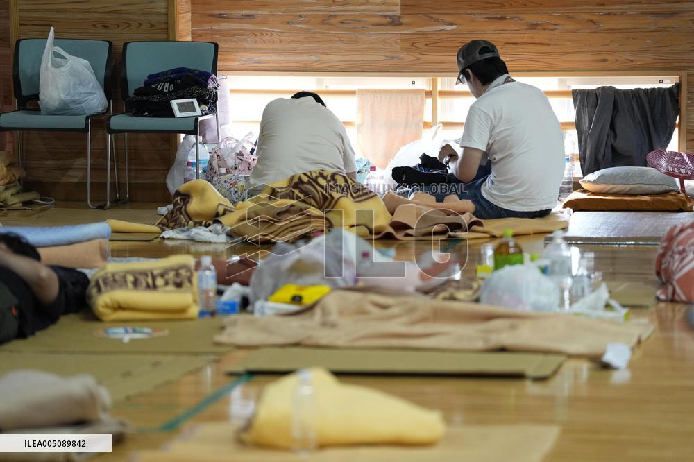 Aftermath of strong earthquake in Kumamoto