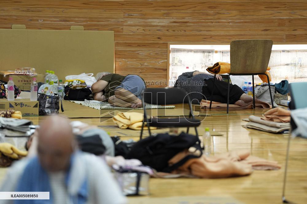 Aftermath of strong earthquake in Kumamoto