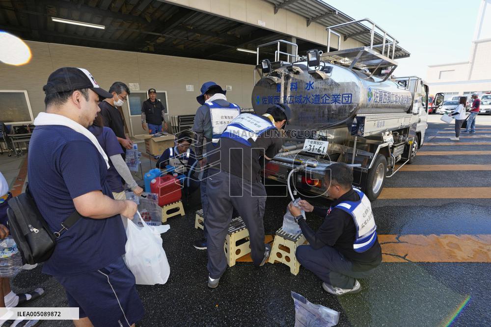 Aftermath of strong earthquake in Kumamoto