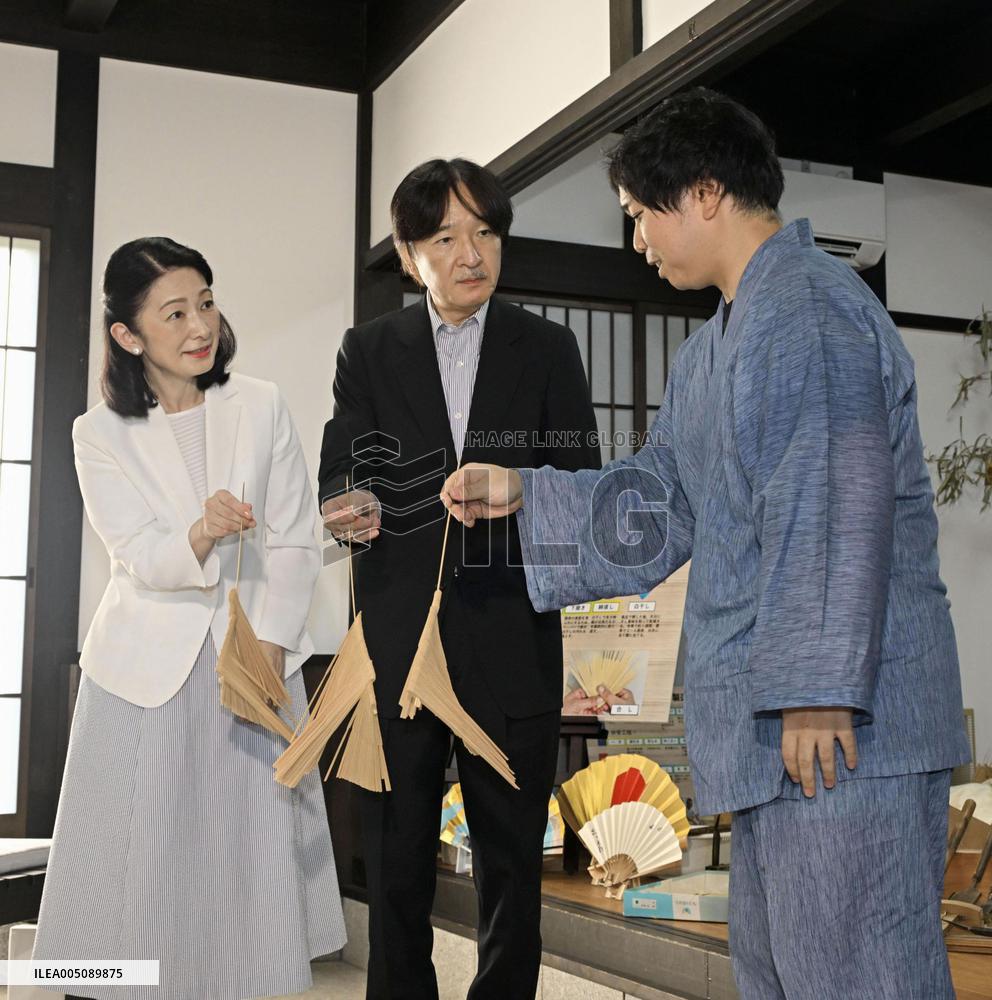 Japan crown prince visits Shiga