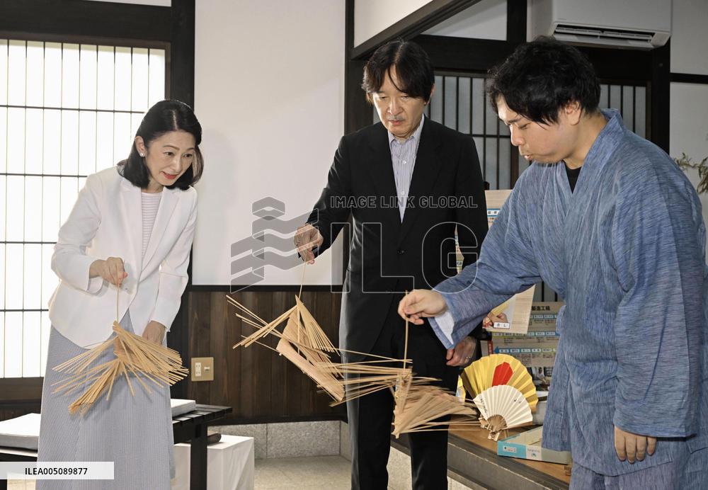 Japan crown prince visits Shiga