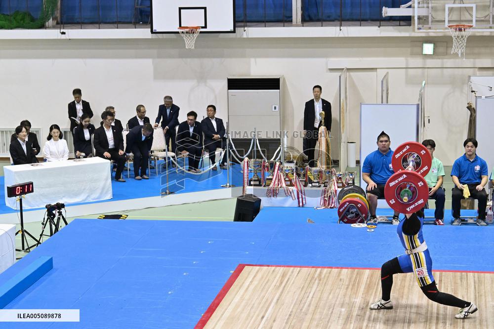 Japan crown prince at high school sports event in Shiga