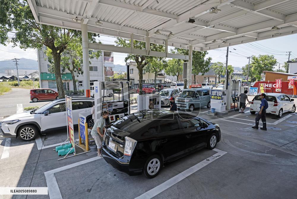 Aftermath of strong earthquake in Kumamoto