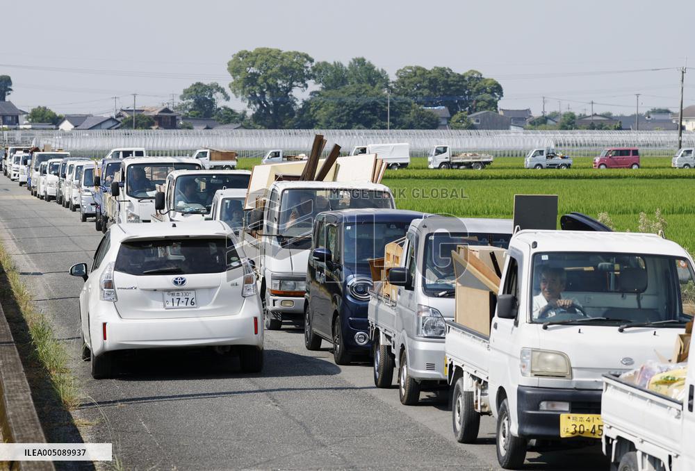 Aftermath of strong earthquake in Kumamoto
