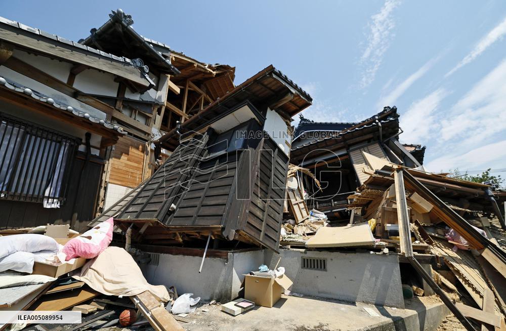 Aftermath of strong earthquake in Kumamoto