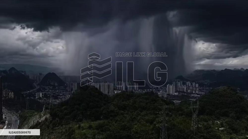 China: Dark Storm Clouds Loom Over Liupanshui in Guizhou