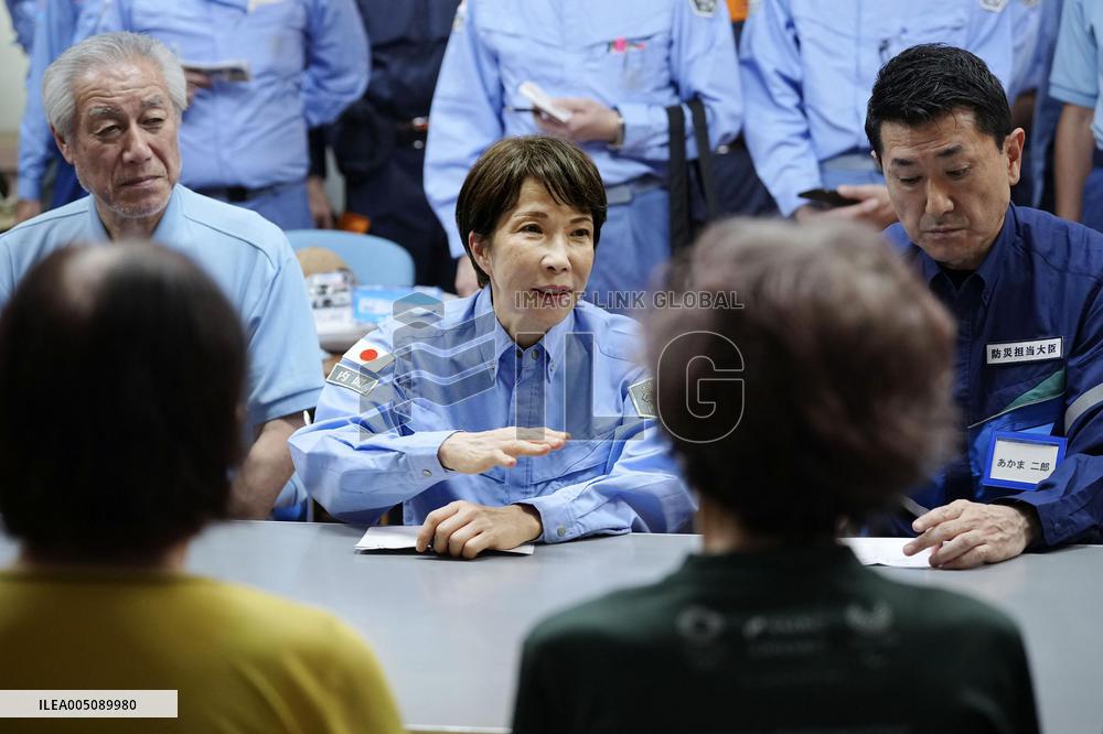 Japan PM Takaichi visits quake-hit Kumamoto