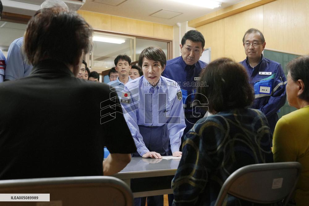 Japan PM Takaichi visits quake-hit Kumamoto