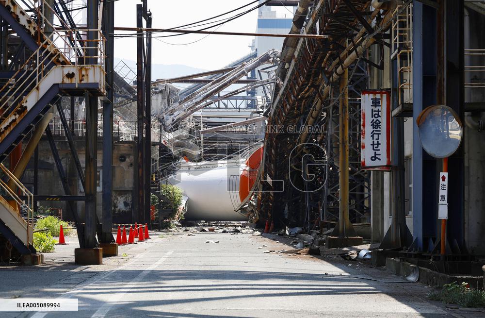 Aftermath of strong earthquake in Kumamoto