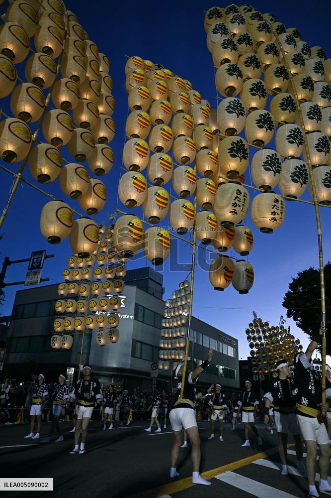 Kanto Festival in northeastern Japan