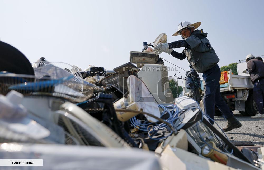 Aftermath of strong earthquake in Kumamoto
