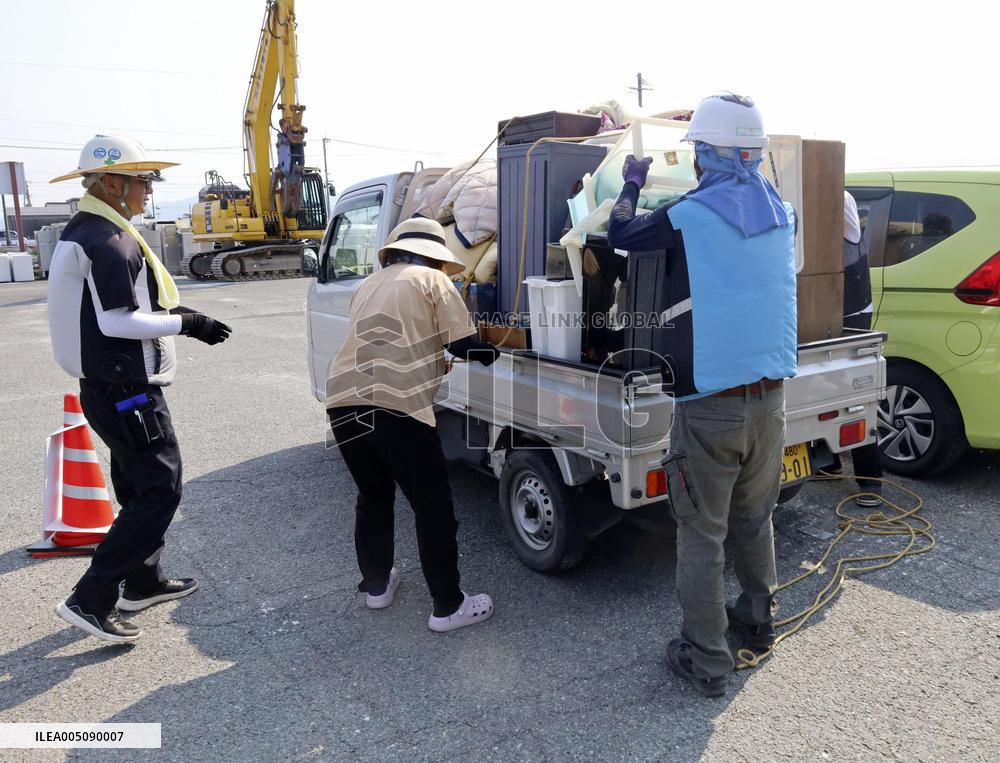 Aftermath of strong earthquake in Kumamoto