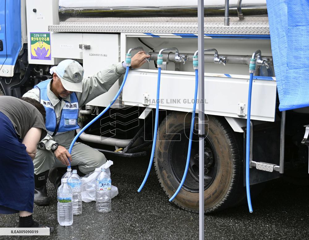 Aftermath of strong earthquake in Kumamoto