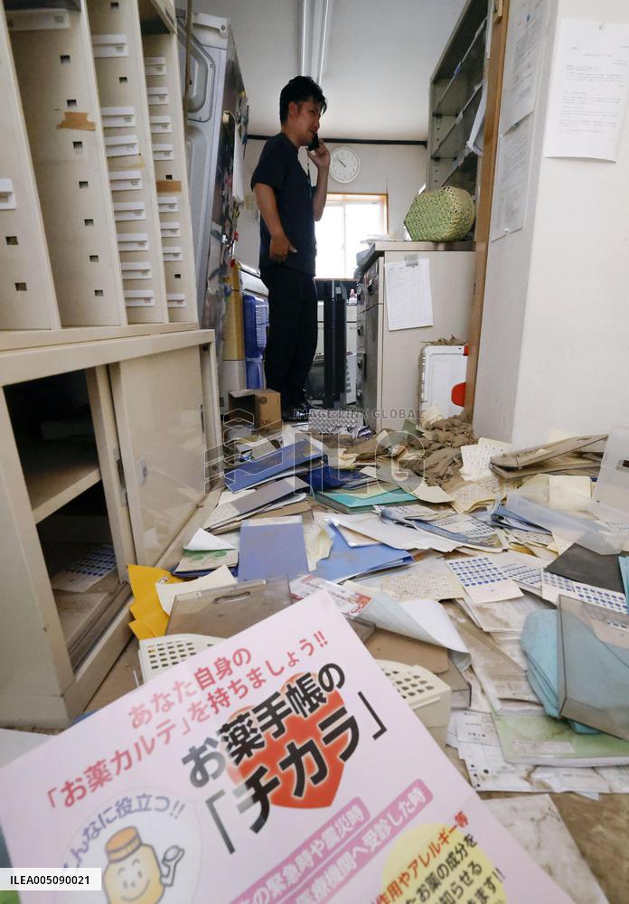 Aftermath of strong earthquake in Kumamoto