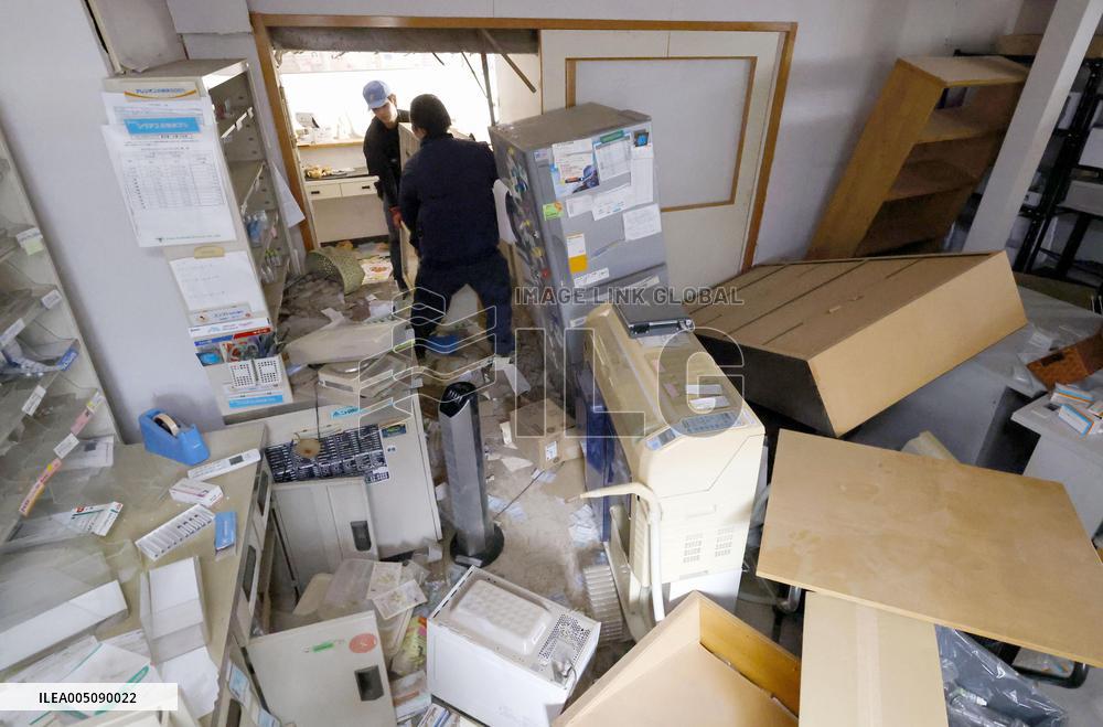 Aftermath of strong earthquake in Kumamoto