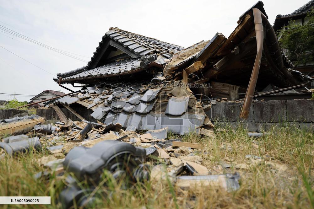 Aftermath of strong earthquake in Kumamoto