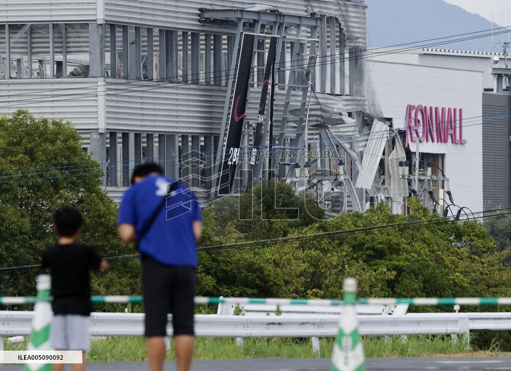 Aftermath of strong earthquake in Kumamoto