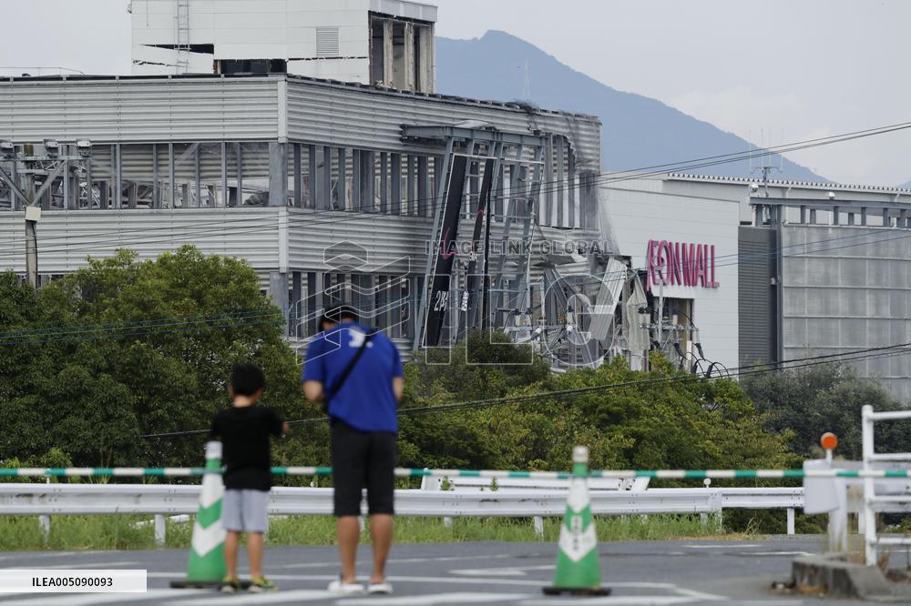 Aftermath of strong earthquake in Kumamoto