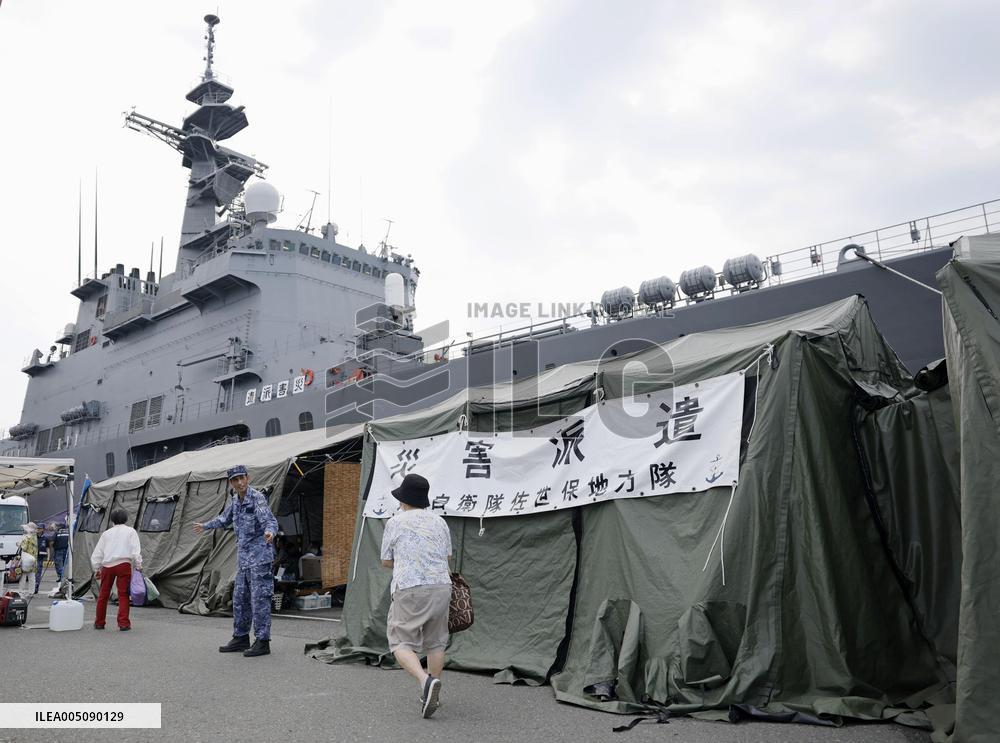 Aftermath of strong earthquake in Kumamoto