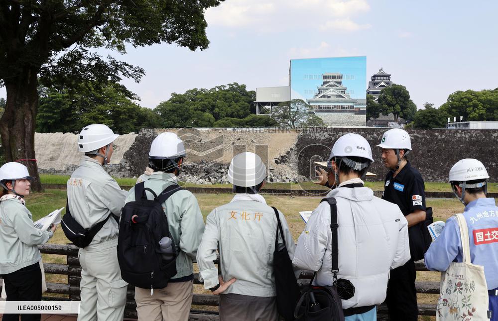 Aftermath of strong earthquake in Kumamoto