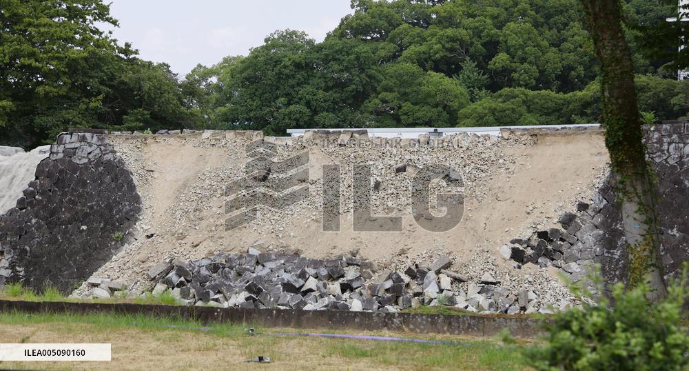 Aftermath of strong earthquake in Kumamoto