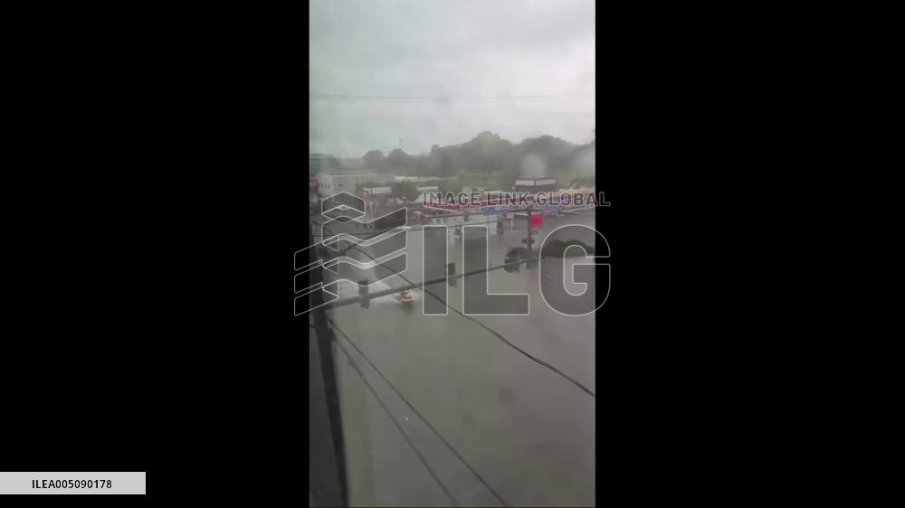 US: Man Rides Jet Ski Through Flooded Streets in Norfolk 2