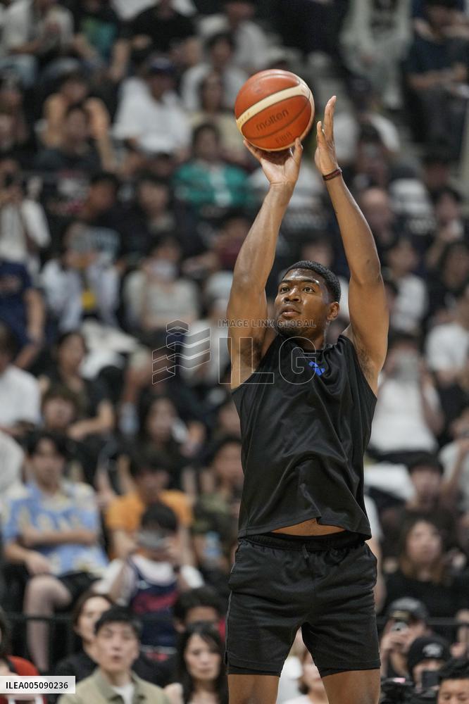 Hachimura at basketball event in Kobe