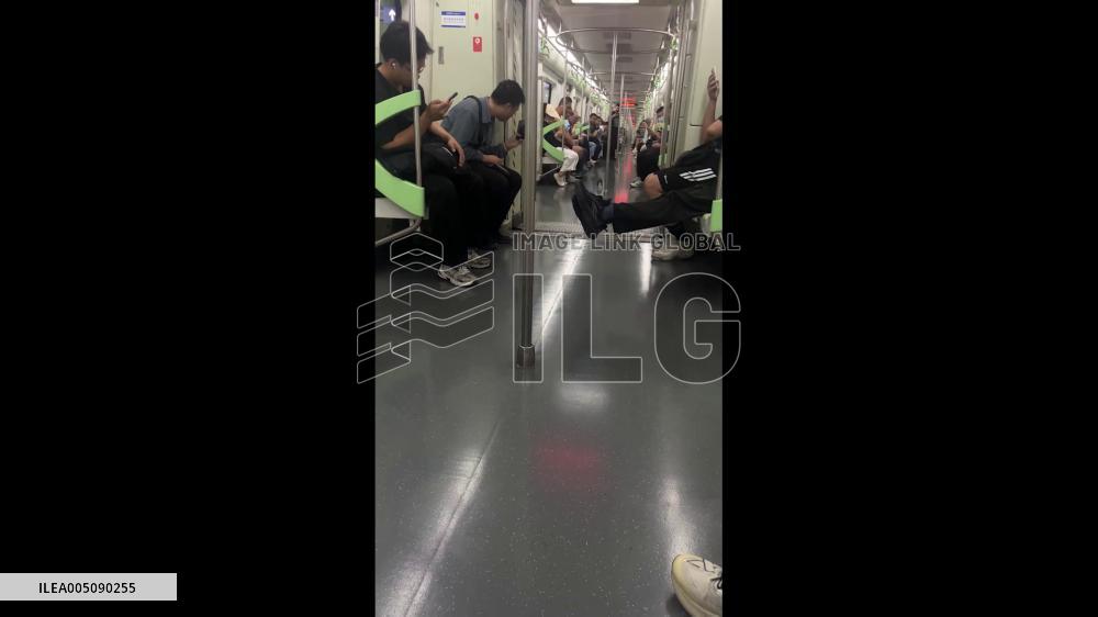China: Squirrel Runs Through Beijing Subway Train