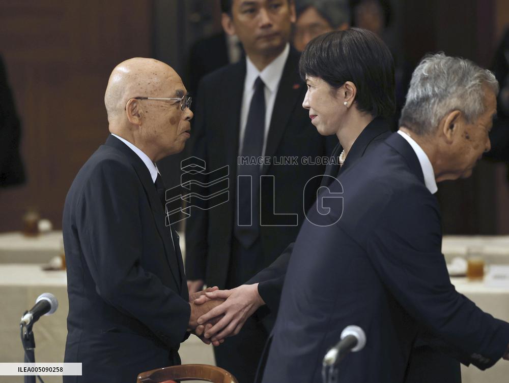 A-bomb survivors' groups meet PM Takaichi in Hiroshima