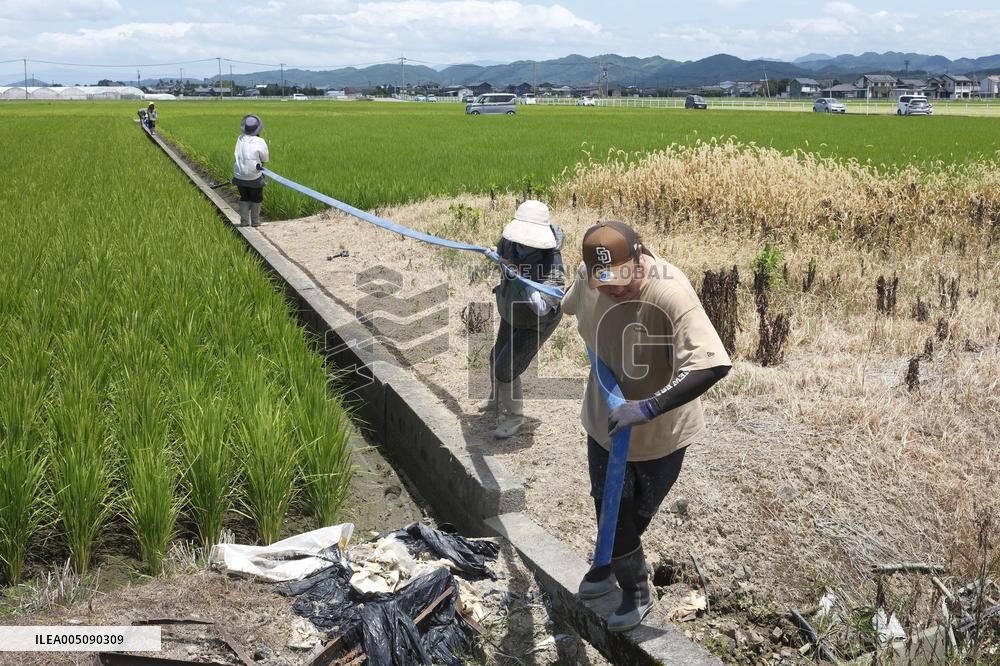 Aftermath of strong earthquake in Kumamoto