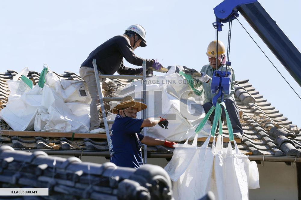 Aftermath of strong earthquake in Kumamoto