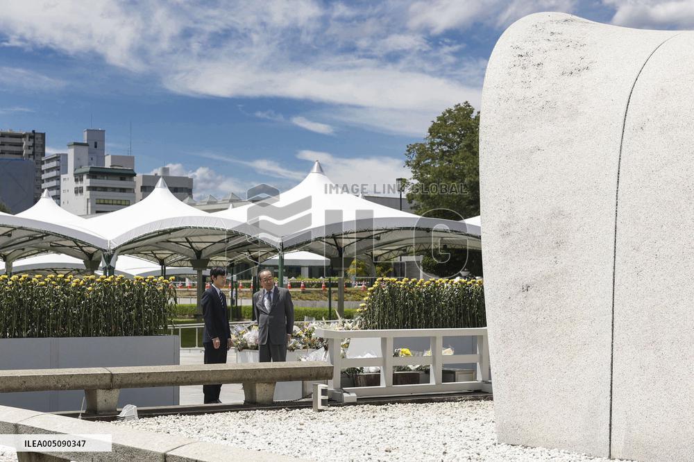 Japan Prince Hisahito visits Hiroshima