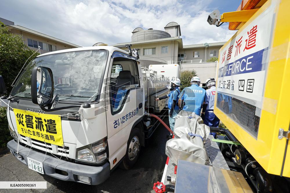 Aftermath of strong earthquake in Kumamoto