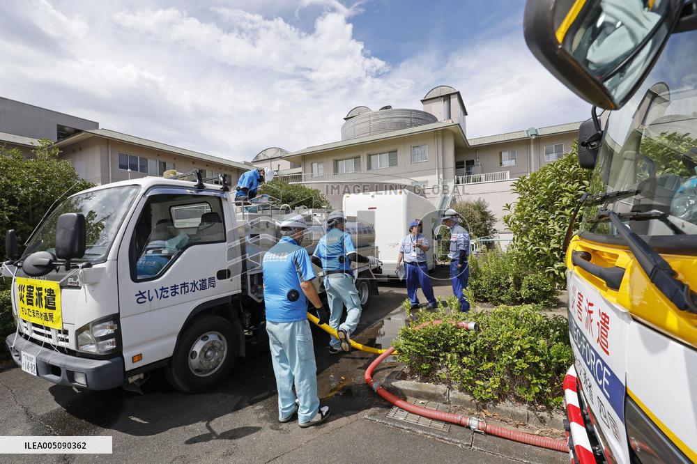 Aftermath of strong earthquake in Kumamoto
