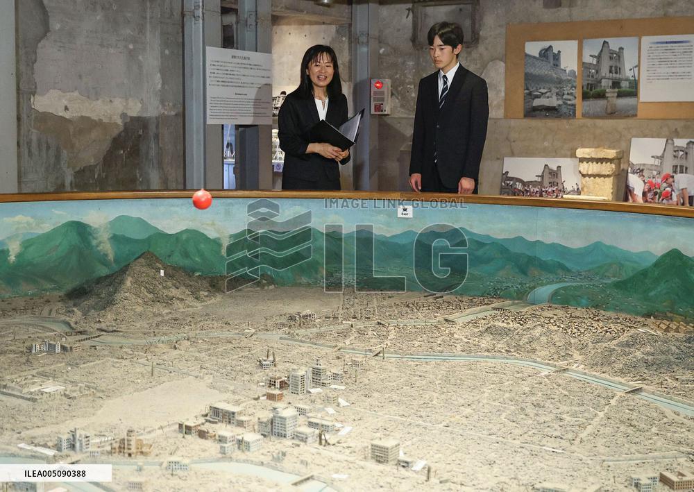 Japan Prince Hisahito visits A-bomb-hit school in Hiroshima