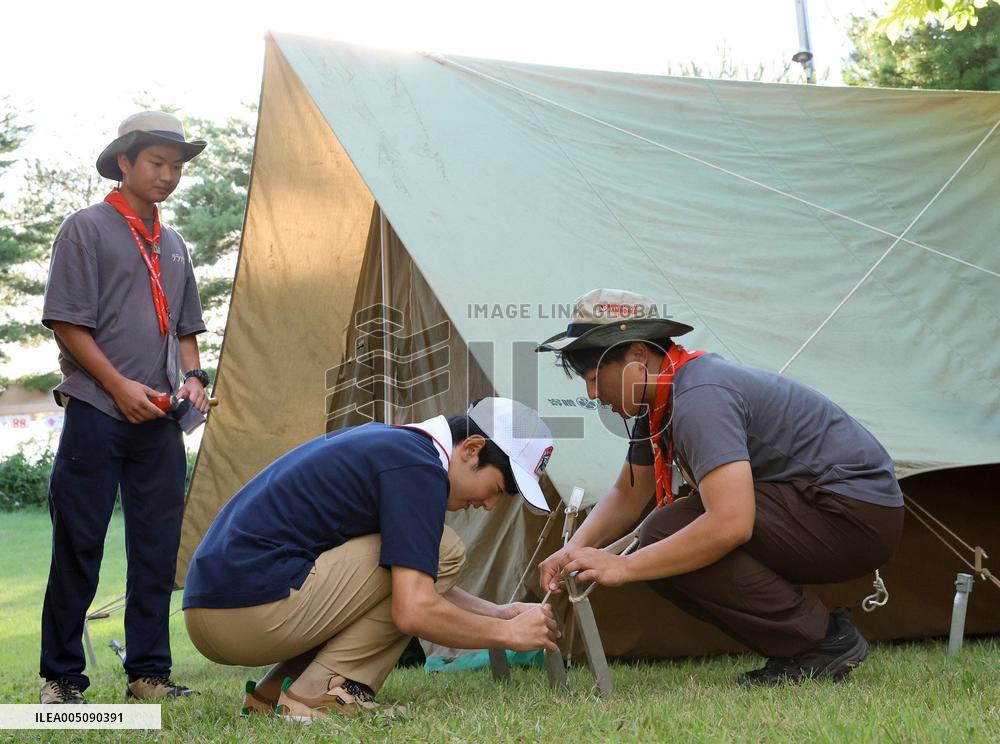 Prince Hisahito joins boy scout event in western Japan