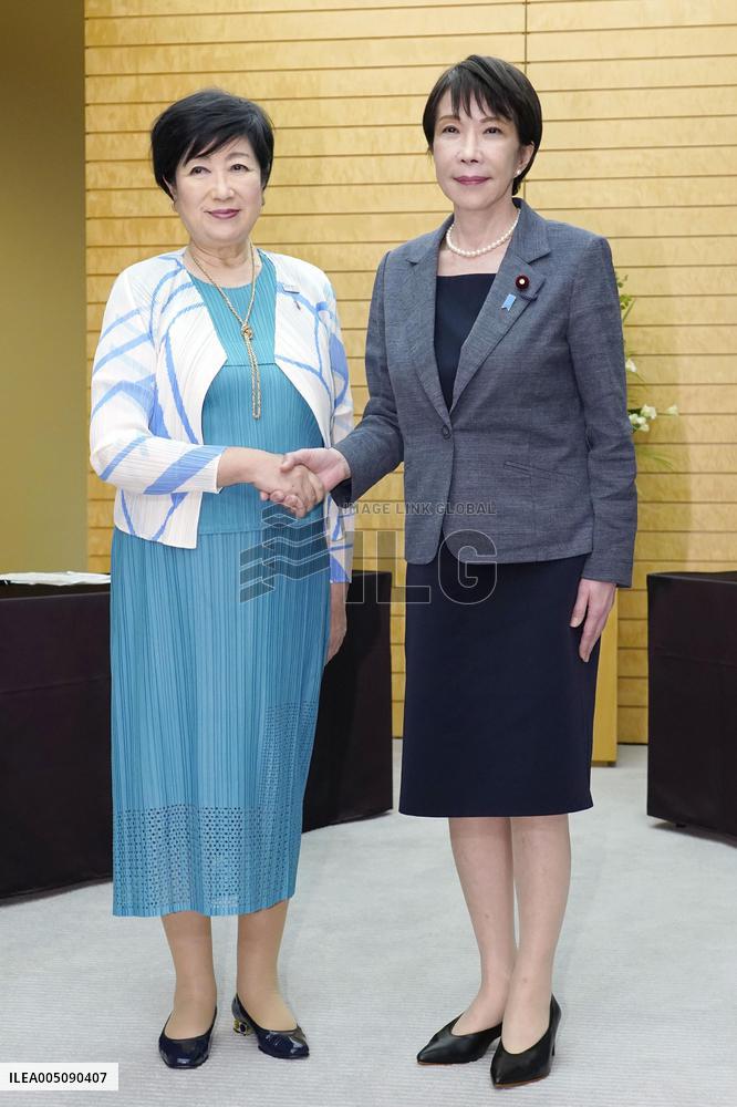 Japan PM meets with Tokyo governor
