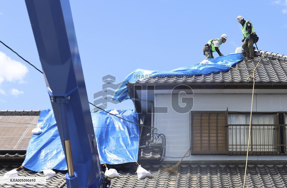 Aftermath of strong earthquake in Kumamoto