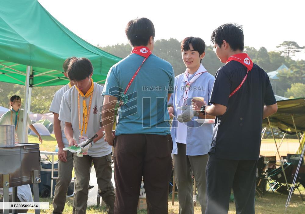 Prince Hisahito joins boy scout event in western Japan