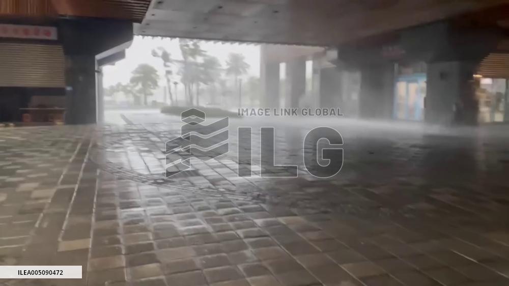 Taiwan: Typhoon Dolphin Brings Damaging Winds