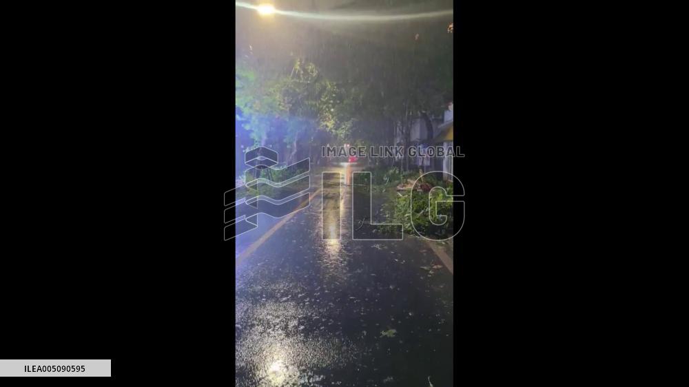 China: Fallen Trees, Flooding Reported as Typhoon Dolphin Makes Landfall in Yuhuan