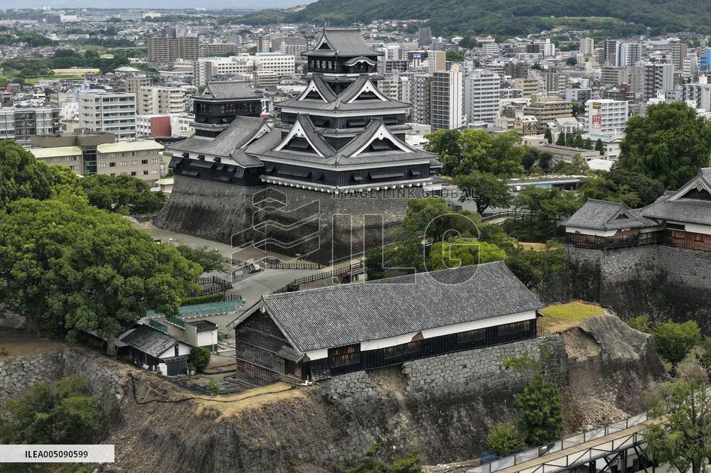 Aftermath of strong earthquake in Kumamoto